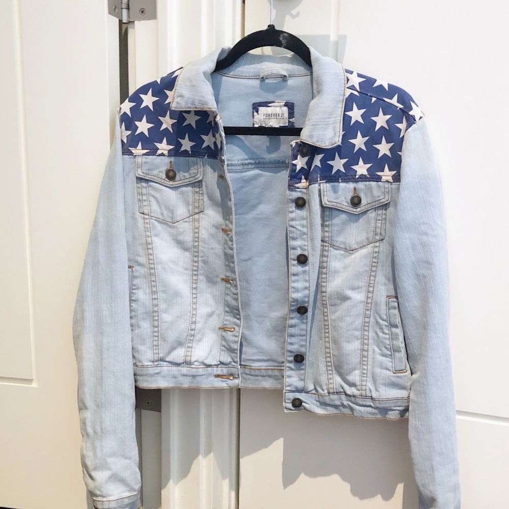 Cool American Flag Jean Jacket